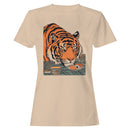 Vintage Tiger Eyeing Sushi Art Women's T-shirt