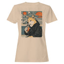 Shiba Inu Bubble Tea Sunset Chill Women's T-shirt