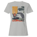 Hedgehog with Laptop & Tea Ukiyo-e Women's T-shirt