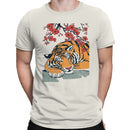 Resting Tiger Cherry Blossoms Men's T-shirt