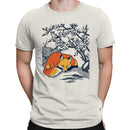Sleeping Fox Cherry Blossoms Men's T-shirt