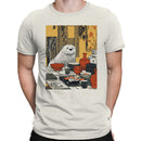 Otter Ukiyo-e Sushi Feast Men's T-shirt