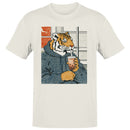 Tiger Drinking Bubble Tea Men's T-shirt
