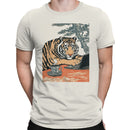 Tiger Writer Coffee Laptop Men's T-shirt