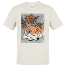 Sleeping Fox with Orange Flowers Men's T-shirt