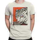 Vintage Leopard Drinking Art Men's T-shirt