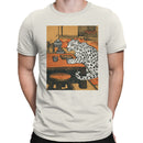 Leopard in Japanese Tea Room Men's T-shirt