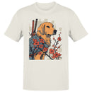 Samurai Dog Cherry Blossoms Men's T-shirt