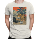 Leopard Working on Laptop Men's T-shirt