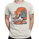 Fox Enjoying Sushi Men's T-shirt