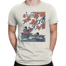 Cherry Blossoms Ducks Vintage Art Men's T-shirt