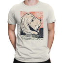 Coffee Bear Working on Laptop Men's T-shirt