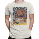 Bear Enjoying Salmon Sushi Men's T-shirt