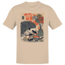 Hedgehog with Flowers and Sushi Men's T-shirt