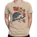 Hedgehog Resting in Blossoms Men's T-shirt