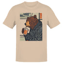 Retro Bear Drinking Iced Coffee Men's T-shirt