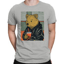 Men's T-shirt Quokka in Hoodie with Bubble Tea