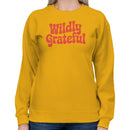 Wildly Grateful Women's Sweatshirt - Retro Typography