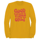 Women's Sweatshirt - Good Vibes Only Retro Typography