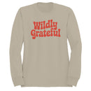 Wildly Grateful Retro Typography Women's Sweatshirt
