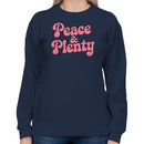 Women's Sweatshirt - Peace & Plenty Retro Design
