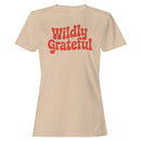 Wildly Grateful Retro Typography Women's T-shirt