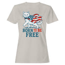 Born To Be Free Patriotic Cat Women's T-shirt