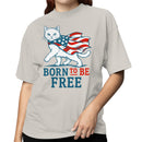 Born To Be Free Patriotic Cat Women's T-shirt