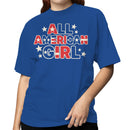Patriotic Women's T-shirt - All American Girl Stars