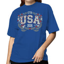USA 1776 2026 Floral Patriotic Women's T-shirt