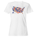 Patriotic USA Map Women's T-shirt