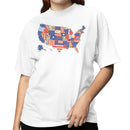 Patriotic USA Map Women's T-shirt