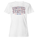 United States EST. 1776 Floral Stars Women's T-shirt