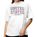United States EST. 1776 Floral Stars Women's T-shirt