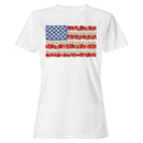 Floral American Flag Women's T-shirt