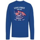 Live Free or Die 1776 Patriotic Women's Long Sleeve