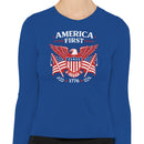 America First 1776 Patriotic Eagle Women's Long Sleeve