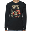 Born Free Stay Free Liberty Bell Men's Long Sleeve