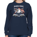 Born Free Live Free Die Free 1776 Eagle Women's Hoodie