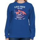 Live Free or Die 1776 Patriotic Women's Sweatshirt