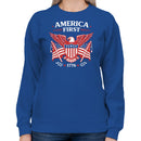 America First 1776 Patriotic Eagle Women's Sweatshirt