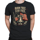 Born Free Stay Free Liberty Bell Men's T-shirt