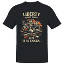 Liberty Is Not Given 1776 Patriotic Men's T-shirt