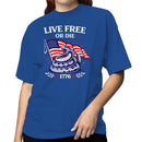 Live Free or Die 1776 Patriotic Snake Women's T-shirt