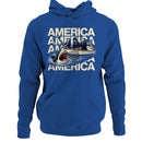 America Presidents Shark Fishing Men's Hoodie