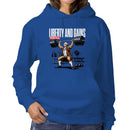 Women's Hoodie - Liberty and Gains For All Weightlifting