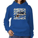 America Presidents Shark Fishing Women's Hoodie