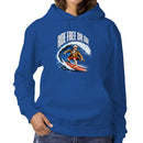 Ride Free Or Die Surf Patriotic Women's Hoodie