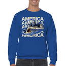 America Presidents Shark Fishing Men's Sweatshirt