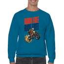 Born - Ride Free Patriotic Biker Sweatshirt